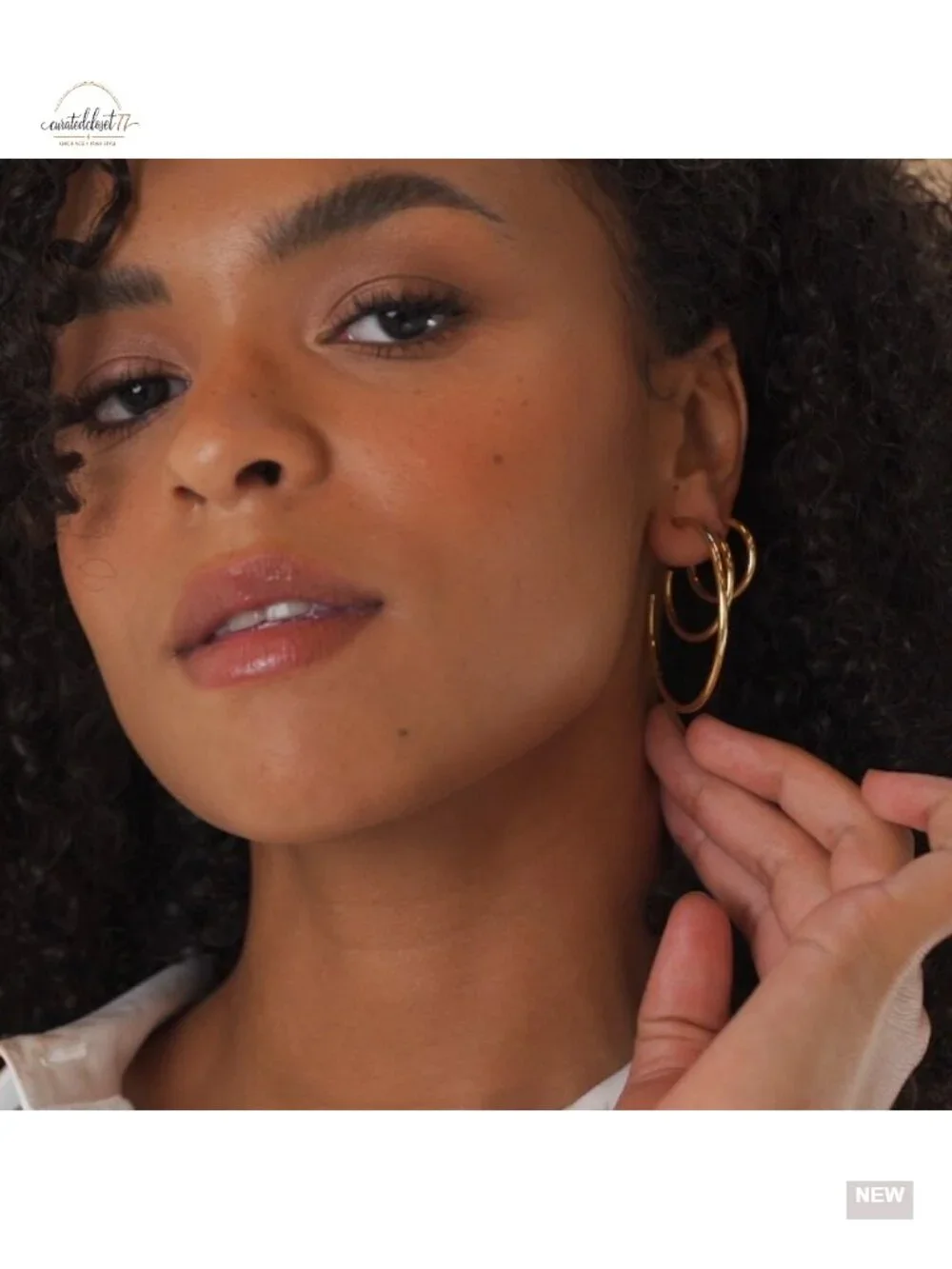 2mm Thick Infinity Hoop Earrings Set - Lightweight 45mm Loop Earrings